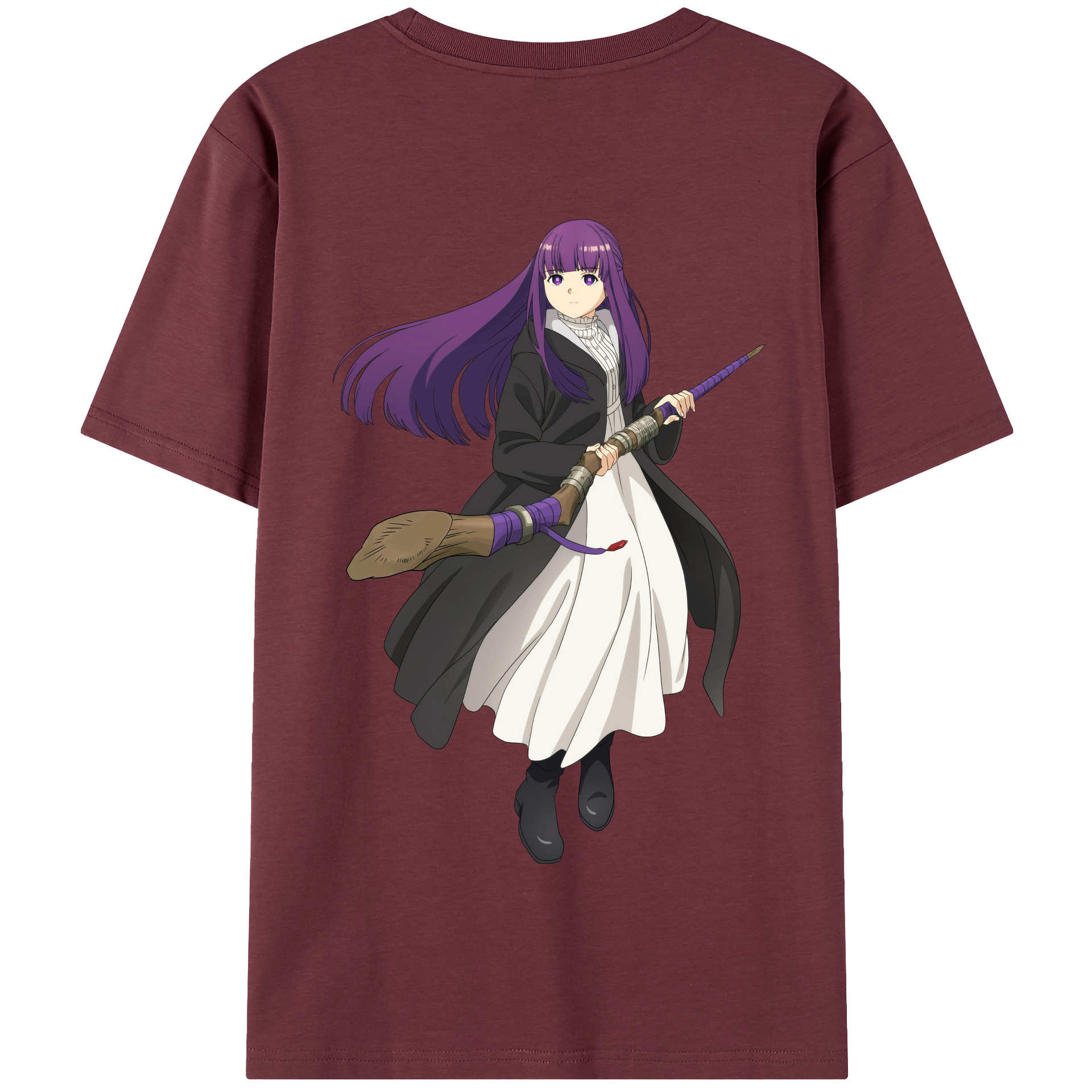 （画像用） 葬送のフリーレン Frieren 綿100％半袖Tシャツ（背面プリント）
